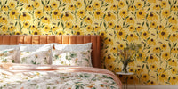 Black-eyed Susan & Honey Bee Mural by HappyWall