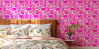 Retro Bloom Burst Mural by HappyWall