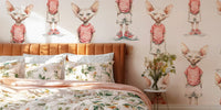 Sphynx Cats in Stripes Mural by HappyWall