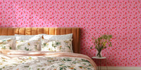 Cherry Delight Stripes Mural by HappyWall
