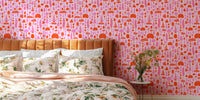 Mushroom Forest Mural by HappyWall