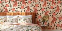Vintage Chinese Tigers Florals Chinoiserie Mural by HappyWall