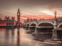 Big Ben Sunset Mural by HappyWall