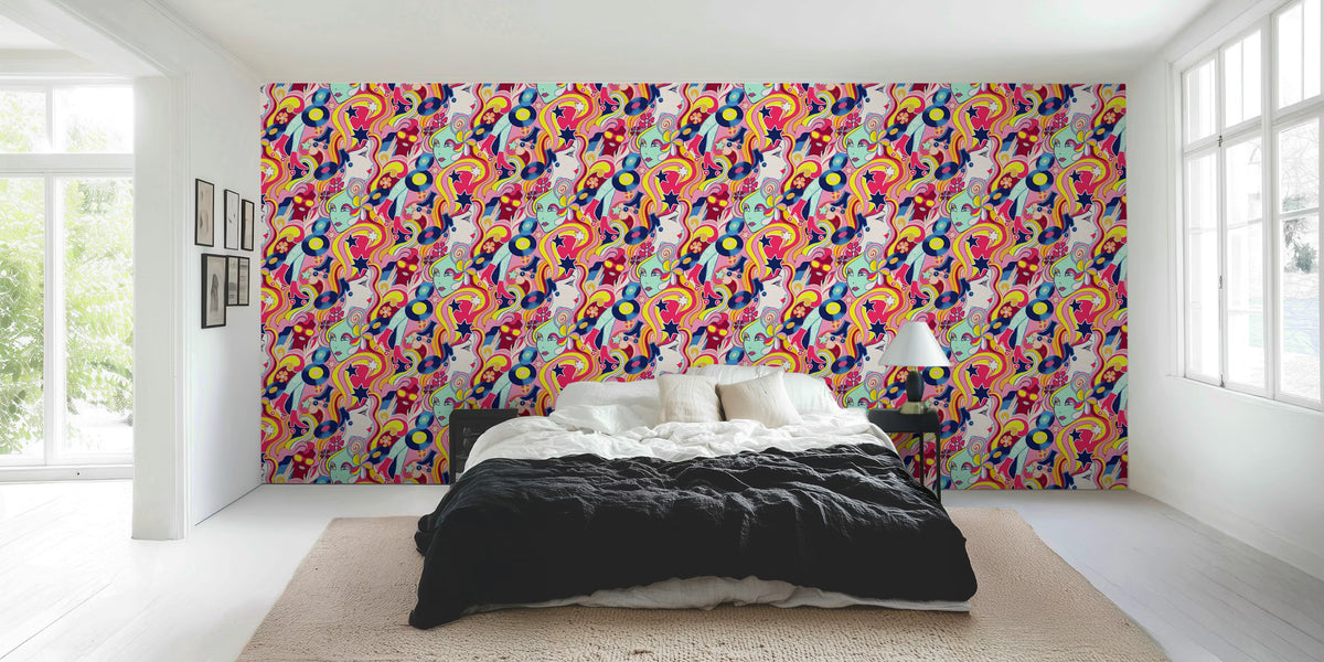 70s Roller Disco Mural by HappyWall