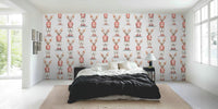 Sphynx Cats in Stripes Mural by HappyWall