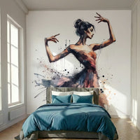 Graceful Ballet Dancer In Motion Mural by HappyWall