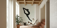Black Ballerina Mural by HappyWall