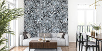 Zebra BW Mural by HappyWall
