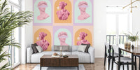 Pastel David and Artemis Mural by HappyWall