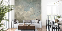 Antique Cloud Fresco Mural by HappyWall