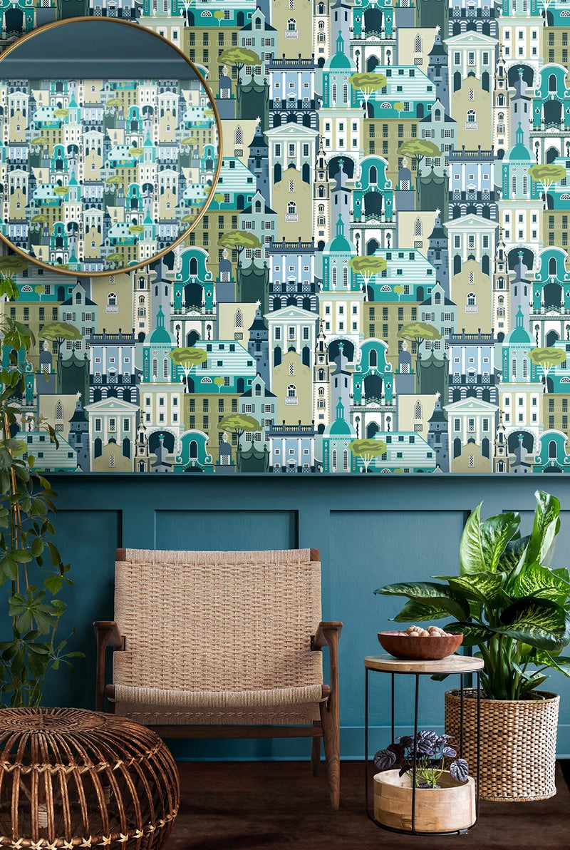 Campanile Wallpaper by Mini Moderns