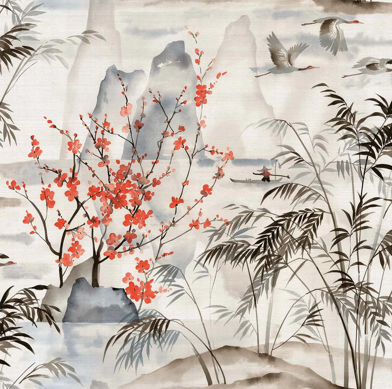 Sise Lane Grasscloth Wallpaper by Carl Robinson