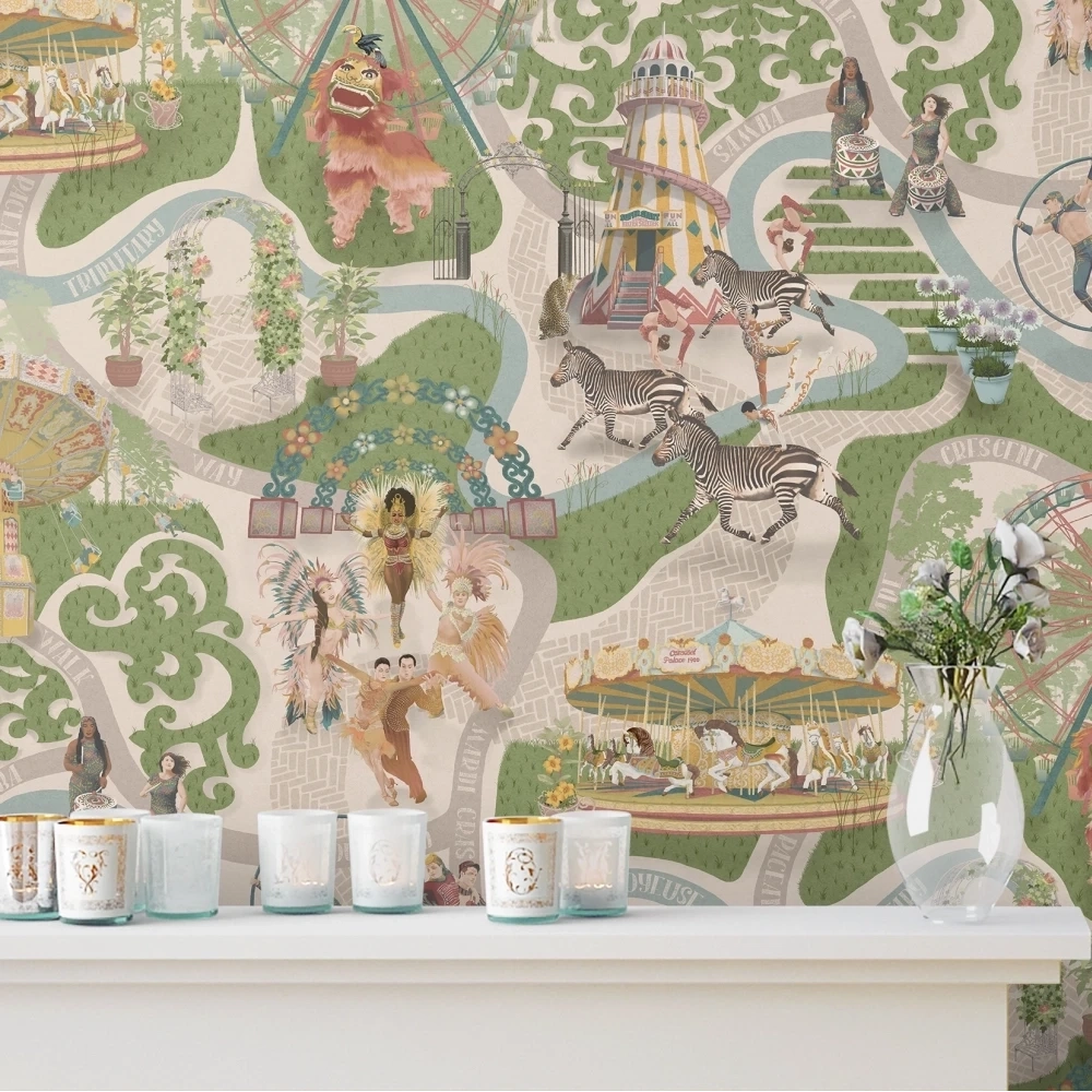 Carnival Map Wallpaper by Brand McKenzie