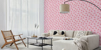 Pink Lobster Delight Mural by HappyWall