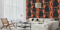 Mid Century Black Mural by HappyWall