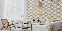 Surrealist Fried Egg Flowers Mural by HappyWall