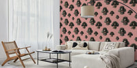 Vintage Poodle Stina Pink Mural by HappyWall