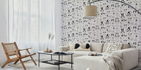 Dogs - Black and White Mural by HappyWall