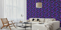 Black Panther in the Vibrant Jungle Mural by HappyWall