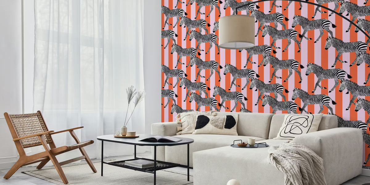 Zebra Walk Mural by HappyWall