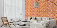Retro Bloom Burst Mural by HappyWall