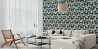 Cats on Dots Mural by HappyWall