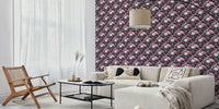 Skulls And Roses Gothic Romance Elegance Pattern Mural by HappyWall