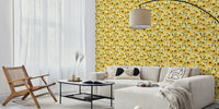 Black-eyed Susan & Honey Bee Mural by HappyWall
