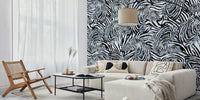 Zebra BW Mural by HappyWall