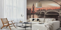 Big Ben Sunset Mural by HappyWall