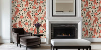 Vintage Chinese Tigers Florals Chinoiserie Mural by HappyWall