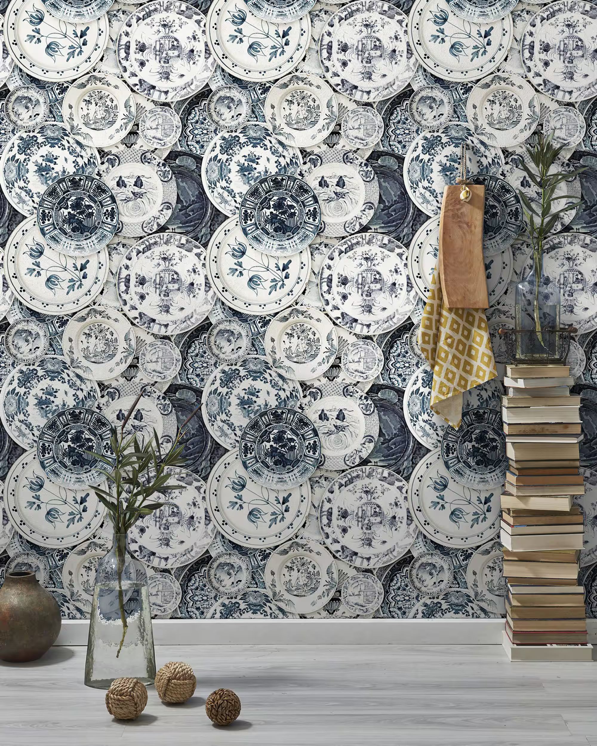 Delftware Vintage Wallpaper by Mind the Gap