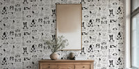 Dogs - Black and White Mural by HappyWall
