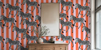 Zebra Walk Mural by HappyWall
