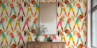 Retro Aerobic Workout Light Mural by HappyWall