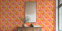 Retro Bloom Burst Mural by HappyWall
