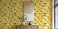 Black-eyed Susan & Honey Bee Mural by HappyWall