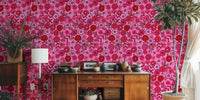 Pick A Posy Retro Boho Flowers Mural by HappyWall
