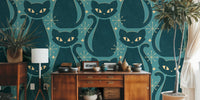 Mid Century Black Mural by HappyWall