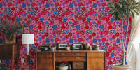 Pick A Posy Retro Boho Flowers Mural by HappyWall