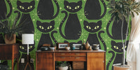 Mid Century Black Mural by HappyWall