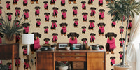 Dachshund Winter Cheer Mural by HappyWall