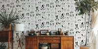 Dogs - Black and White Mural by HappyWall