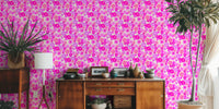 Retro Bloom Burst Mural by HappyWall