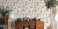 Enchanted Garden Birds Chinoiserie Mural by HappyWall