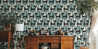 Cats on Dots Mural by HappyWall