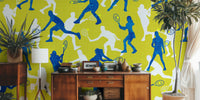 Tennis Players Pattern 4 Mural by HappyWall