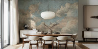 Bricks Wall Classic Painting Clouds Mural by HappyWall