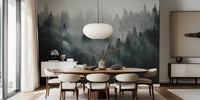 Misty Forest Beauty Mural by HappyWall