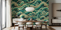 Endless Ocean Rhythm Mural by HappyWall
